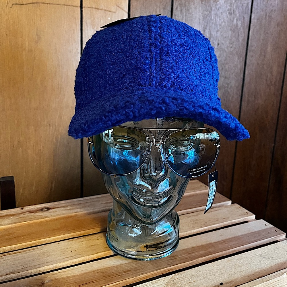 Royal Blue Teddy Fleece Winter Cap